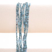 Perles rondes facettées 2 mm pierre gemme - Apatite x37cm