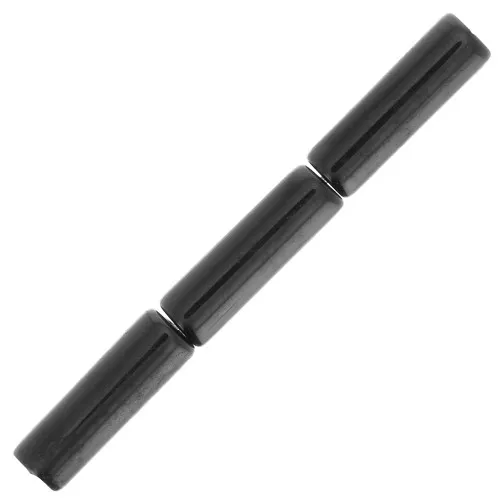Perles tubes en pierre gemme 15x5 mm - Onyx noir x5