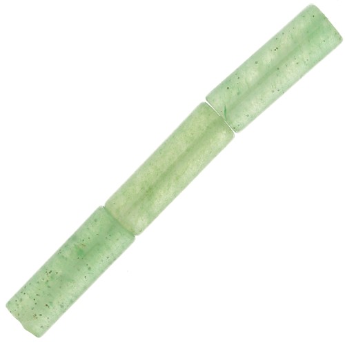 Perles tubes en pierre gemme 15x5 mm - Aventurine x5