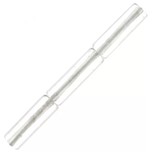 Perles tubes en pierre gemme 15x5 mm - Cristal de roche x5