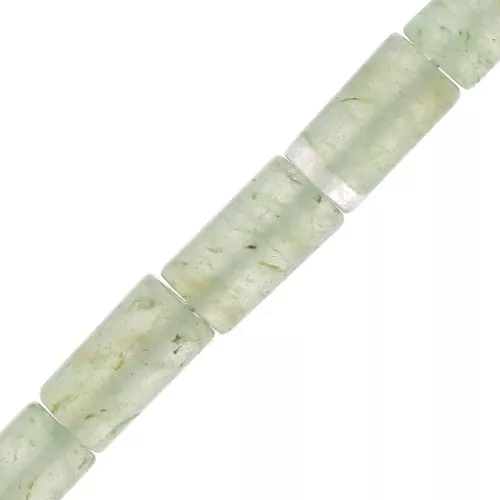 Perles tubes en pierre gemme 10x5 mm - Aventurine x5