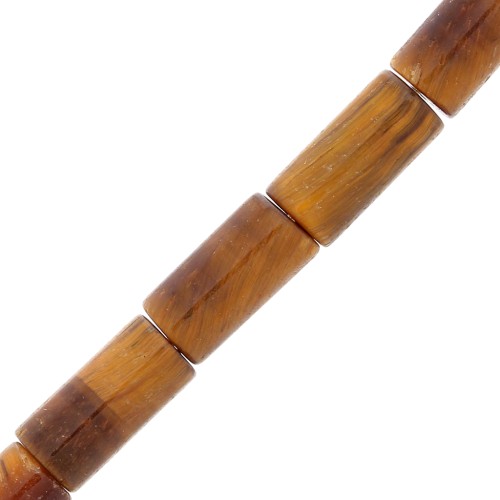 Fil De 39cm - Environ 50 Perles Oeil De Tigre Chips 8-14mm - Fait Main France
