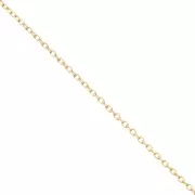 Chaîne maille Forçat limée 1.3 mm - Plaqué Or 3 microns x50cm