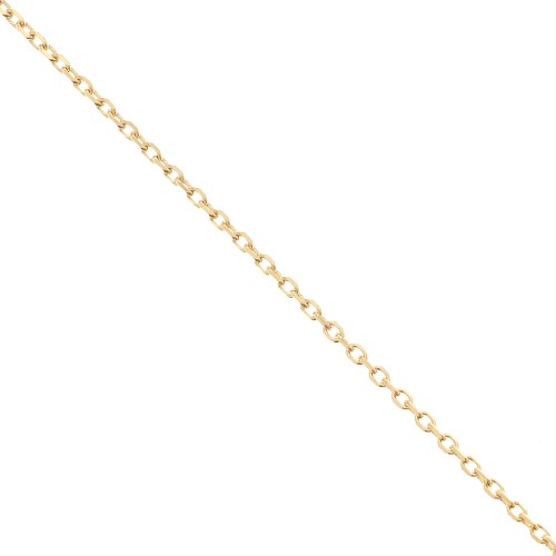 Chaîne maille Forçat limée 1.3 mm - Plaqué Or 3 microns x50cm