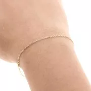 Chaîne maille Forçat limée 1.3 mm - Plaqué Or 3 microns x50cm