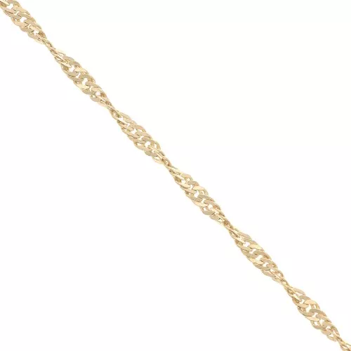Chaîne maille Singapour 2.2 mm - Plaqué Or 3 microns x50cm