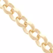 Chaîne maille Jaseron 4.6 mm - Plaqué Or 3 microns x20cm