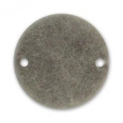 Intercalaire rond lisse 2 trous 25 mm argenté vieilli x1