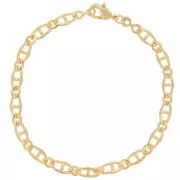 Bracelet maille Fantaisie 4.7 mm - Plaqué Or 3 microns x19 cm