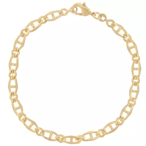 Bracelet maille Fantaisie 4.7 mm - Plaqué Or 3 microns x19 cm