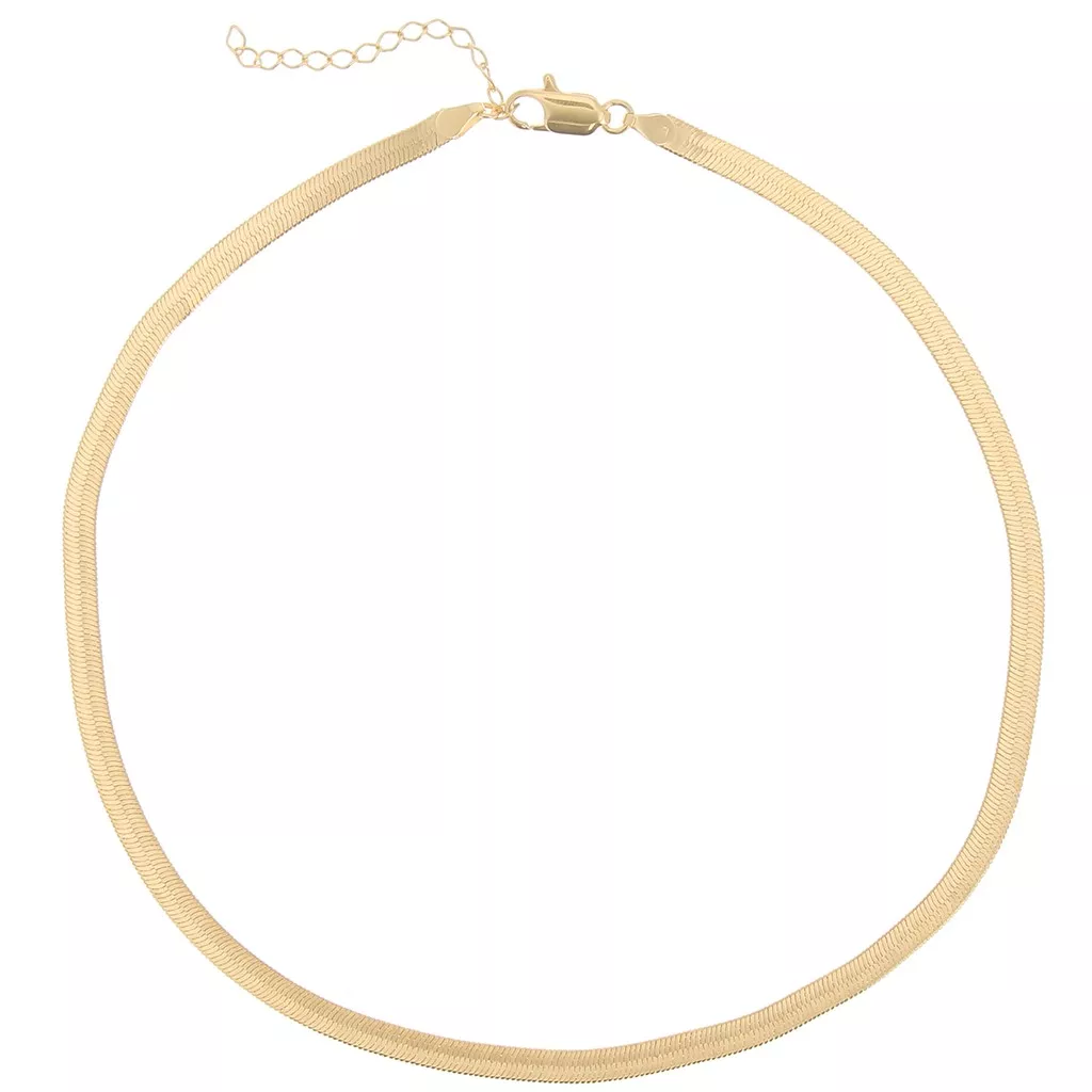 Collier Chaîne Maille Serpent - Plaqué Or Jaune - Occasion - Style Vintage