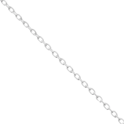 Chaîne maille Forçat limée 1.3 mm en Argent 925 x50cm
