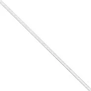 Chaîne maille Serpentine carrée 1 mm en Argent 925 x50cm