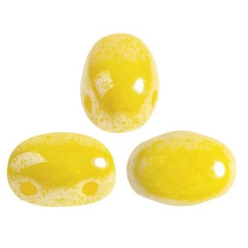 Perles en verre Samos® par Puca® 7x5 mm - Opaque Jonquil Luster x10g