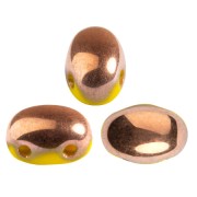 Perles en verre Samos® par Puca® 7x5 mm - Opaque Jonquil Capri Gold x10g