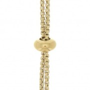 Bracelet réglable pour intercalaire maille vénitienne Acier Inox 316L Doré x22cm