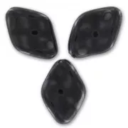 Perles torsadées nacrées 19x13 mm Black x10