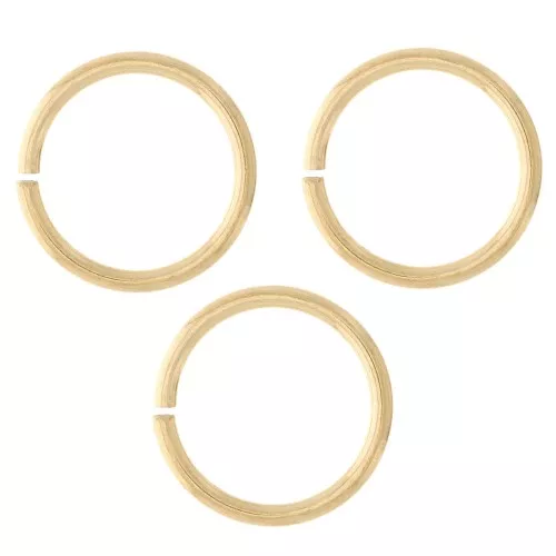 Anneaux ouverts 10x1 mm en Acier inoxydable 316L Doré x10