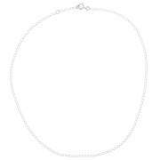 Tour de cou chaîne maille Rombo limée 2.2 mm - Argent 925 x42 cm|raw }}