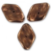 Perles torsadées nacrées 19x13 mm Maroon x10|raw }}