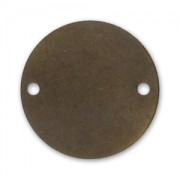 Intercalaire rond lisse 2 trous 25 mm bronze x1
