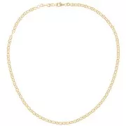 Tour de cou maille marine ronde 3.9 mm - Plaqué Or 3 microns x42 cm