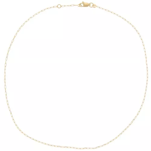 Tour de cou maille rectangle limée 1.5 mm - Plaqué Or 3 microns x42 cm