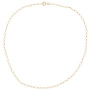 Tour de cou maille Figaro alternée limée (1x1) 2.7 mm Plaqué Or 3 microns x42 cm|raw }}