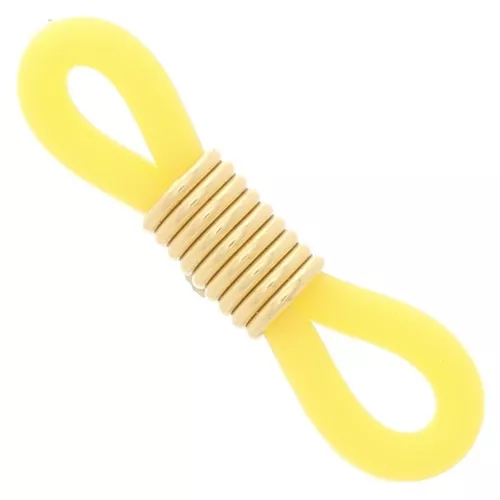 Attaches lunettes avec ressort Jaune/doré x4