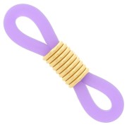 Attaches lunettes avec ressort Violet/doré x4