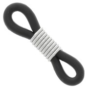 Attaches lunettes avec ressort Noir/argenté x4