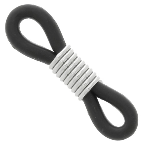 Attaches lunettes avec ressort Noir/argenté x4