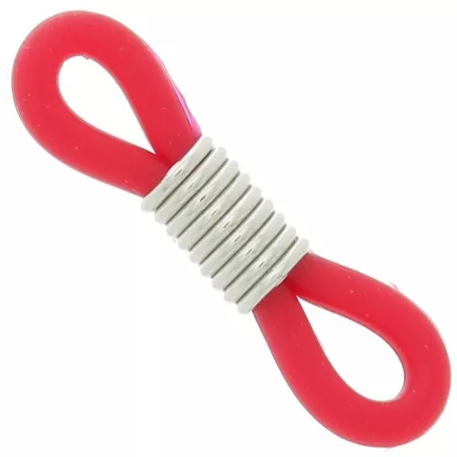 Attaches lunettes avec ressort Rouge/Argenté x4
