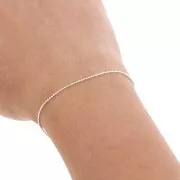 Chaîne maille Boule diamantée 0.95 mm en Argent 925 x50cm