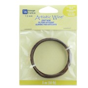 Fil de cuivre Artistic Wire 1.3 mm - fil pour artisanat - Cuivré vieilli x3m