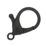 Fermoir mousqueton 25 mm en acrylique - Noir x1|raw }}