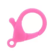 Fermoir mousqueton 25 mm en acrylique - Fuchsia x1