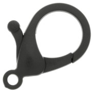 Fermoir mousqueton 36 mm en acrylique - Noir x1