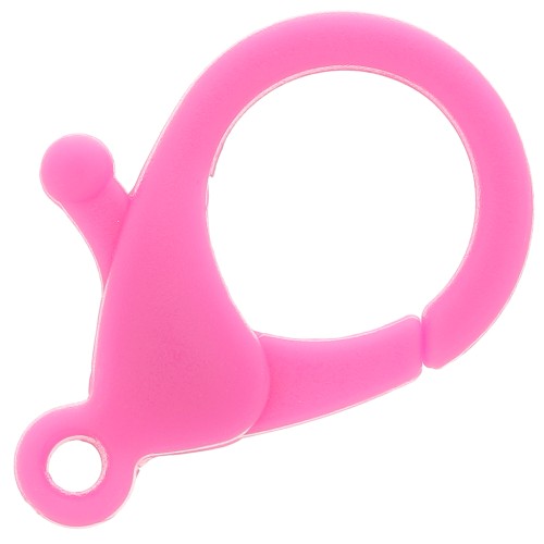 Fermoir mousqueton 36 mm en acrylique - Fuchsia x1