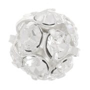 Perle ronde Strass 8 mm argenté Crystal|raw }}