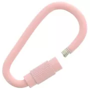 Fermoir ovale à visser 27x15 mm - Rose clair x1