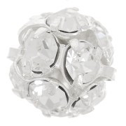 Perle ronde Strass 10 mm argenté Crystal