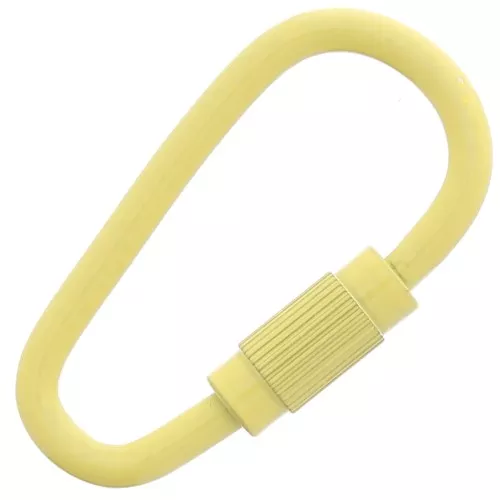 Fermoir ovale à visser 27x15 mm - Jaune x1