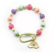 Fermoir ovale à visser 27x15 mm - Jaune x1