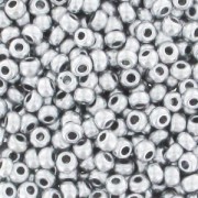 Perles rocailles Preciosa 9/0 2.5 mm - Argenté gris satiné (Labrador) x20g
