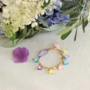 Fermoir ovale à visser 27x15 mm - Violet x1