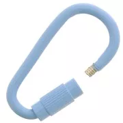 Fermoir ovale à visser 27x15 mm - Bleu ciel x1