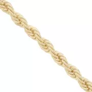 Chaîne maille Corde 3 mm - Doré x1m