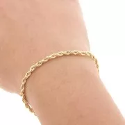 Chaîne maille Corde 3 mm - Doré x1m