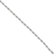 Chaîne maille Corde 4 mm - Rhodié x1m